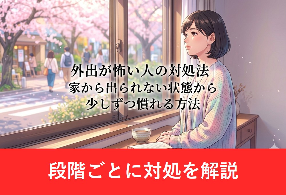 外出が怖い人の対処法｜家から出られない状態から少しずつ慣れる方法のアイキャッチ画像
