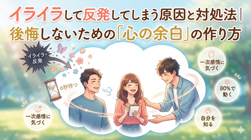 イライラして反発してしまう原因と対処法｜後悔しないための「心の余白」の作り方のアイキャッチ画像