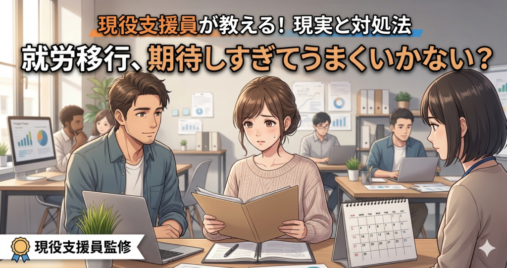 就労移行で期待しすぎてうまくいかない理由｜現役支援員が伝える現実と対処法のアイキャッチ画像
