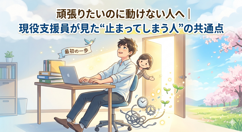 頑張りたいのに動けない人へ｜現役支援員が見た“止まってしまう人”の共通点のアイキャッチ画像