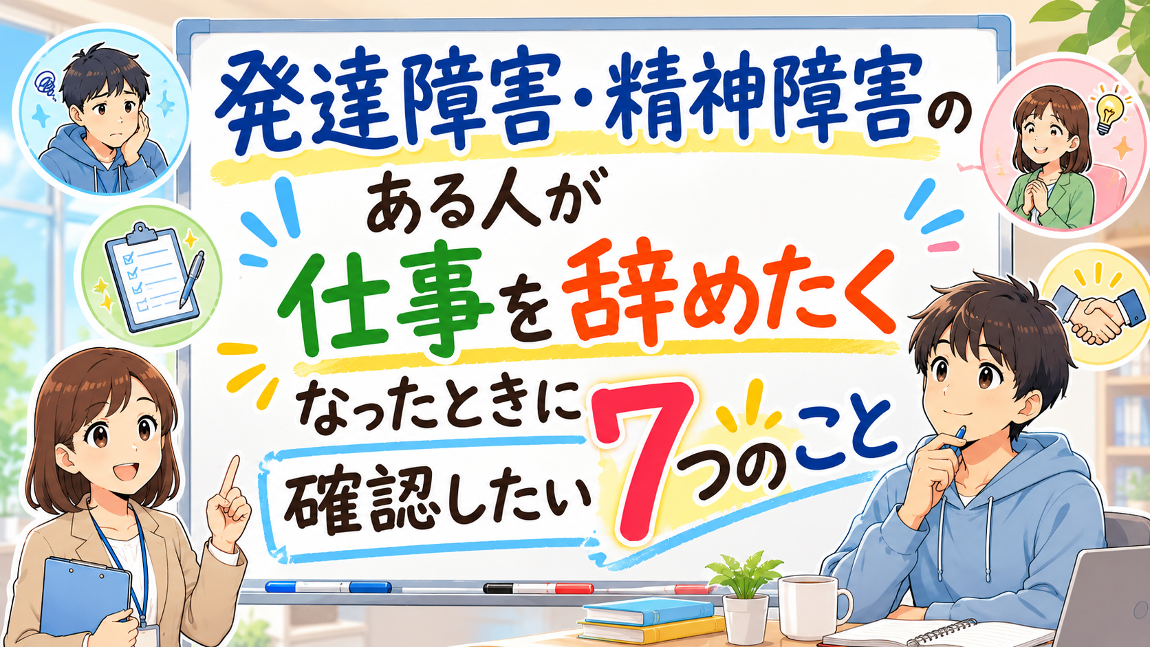 発達障害・精神障害のある人が仕事を辞めたくなったときに確認したい7つのことのアイキャッチ画像